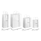 10" x 5" x 13" White Paper Paper Bag with Handles - 250/Cs image 2 for NYC and Long Island restaurant supplies