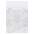 12 oz translucent deli soup container with lid
