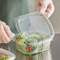 12oz. Clear PET Deli Hinged Container - 200/Case