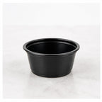 1.5 oz black plastic portion cup - 2,500/Case