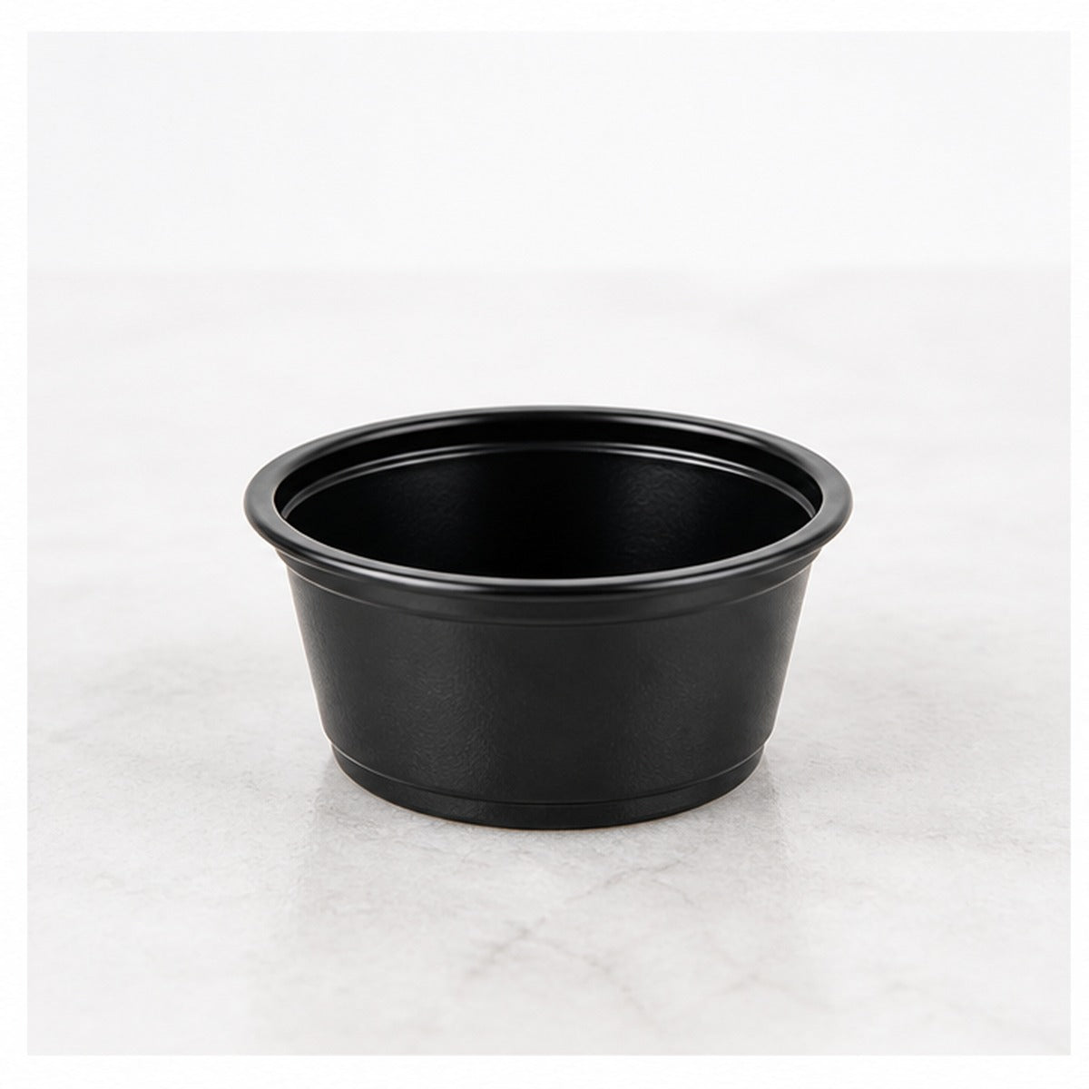 1.5 oz black plastic portion cup - 2,500/Case
