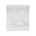 16 oz translucent deli soup container with lid