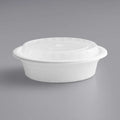 16oz Food Container Round w/ Lid White - 150/Case
