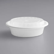 16oz Food Container Round w/ Lid White - 150/Case