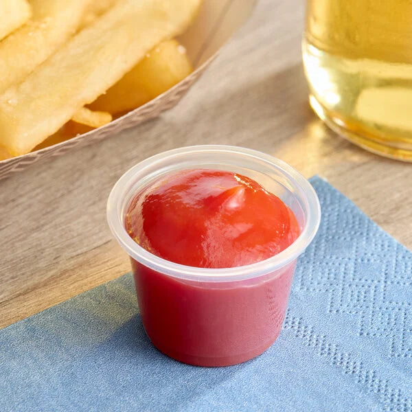 1oz. Clear Plastic Souffle Cup / Portion Cup Heavy Duty - 2,500/Case