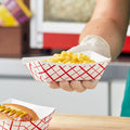 1 lb. Red Checkered Paper Food Tray - 1,000/Case