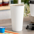 20oz White Hot Cup - 500/Case image 1 for NYC and Long Island restaurant supplies