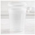 24 oz translucent deli soup container with lid