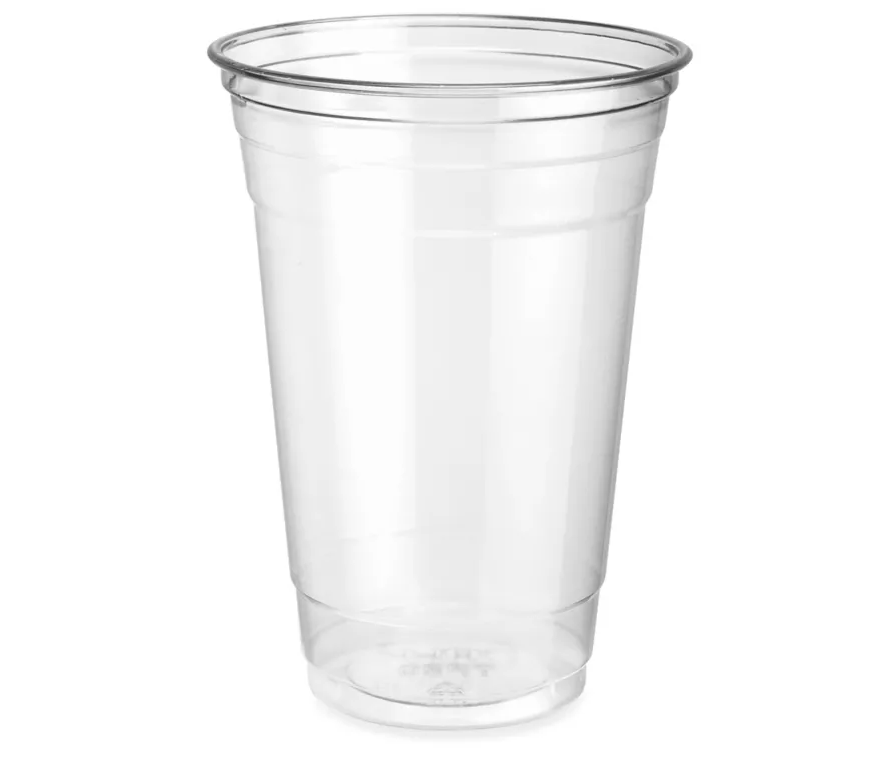 24oz Clear Plastic Pet Cups - 600/Case