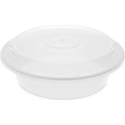 28/29oz Food Container Round w/ Lid White - 150/Case
