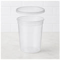 32 oz translucent deli soup container with lid