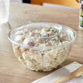 32oz. Clear Plastic Salad Bowl with Lid - 150/Case