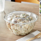 32oz. Clear Plastic Salad Bowl with Lid - 150/Case image 1 for NYC and Long Island restaurant supplies