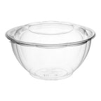 32oz. Clear Plastic Salad Bowl with Lid - 150/Case image 2 for NYC and Long Island restaurant supplies