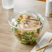 48oz. Clear Plastic Salad Bowl with Lid - 150/Case