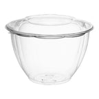 48oz. Clear Plastic Salad Bowl with Lid - 150/Case image 2 for NYC and Long Island restaurant supplies