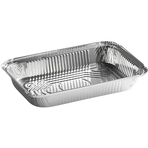 4 lb. Oblong Aluminium Foil Take-Out Container - 150/Case