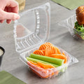 Clear Hinged Lid Plastic Container 5" x 5" x 3" - 500/Case