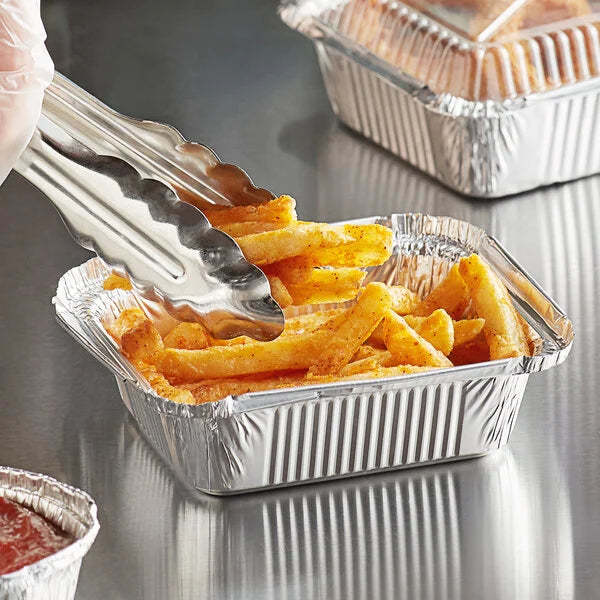 1 lb. Oblong Foil Take-Out Container - 1,000/Case