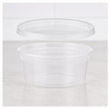 8 oz translucent deli soup container with lid