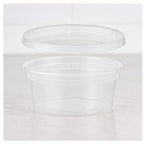 8 oz translucent deli soup container with lid