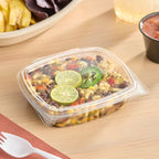 8oz. Clear PET Deli Hinged Container - 200/Case image 1 for NYC and Long Island restaurant supplies
