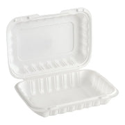 9x6 PP Hinged Container 206 White - 150/Case