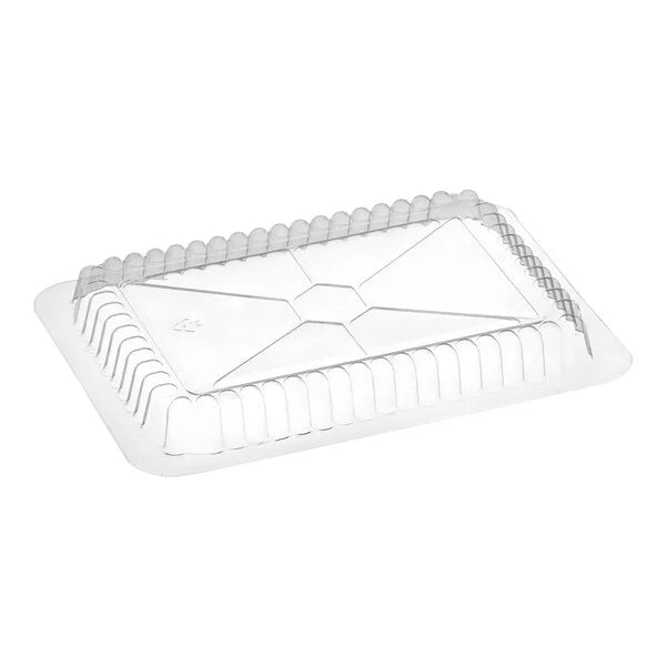 Oblong Clear Plastic Dome Lid for 1lb Take-Out Container - 1,000/Case
