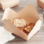 Bio-Plus-Earth Kraft Microwavable Paper #2 - 7 3/4" x 5 1/2" x 1 7/8" - 200/Case image 1 for NYC and Long Island restaurant supplies