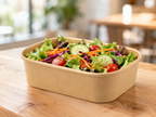 33oz Kraft Rectangular Food Container - 300/Case