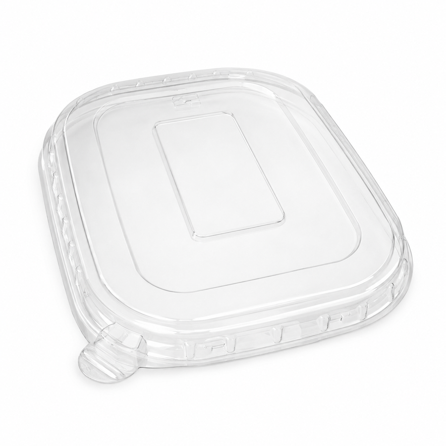 22oz - 33oz Kraft Rectangular Food Container LID - 300/Case