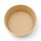 25 oz Round Kraft Food Container - 300/Case
