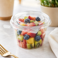 8 oz clear tamper evident dessert cup with lid for grab and go snacks
