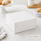 9" x 9" x 5" White Cake / Bakery Box - 100/Case
