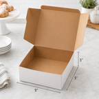 9" x 9" x 5" White Cake / Bakery Box - 100/Case