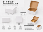 8" x 8" x 5" White Customizable Cake and Bakery Box - 100/Case product photo 4 for Long Island bakery boxes