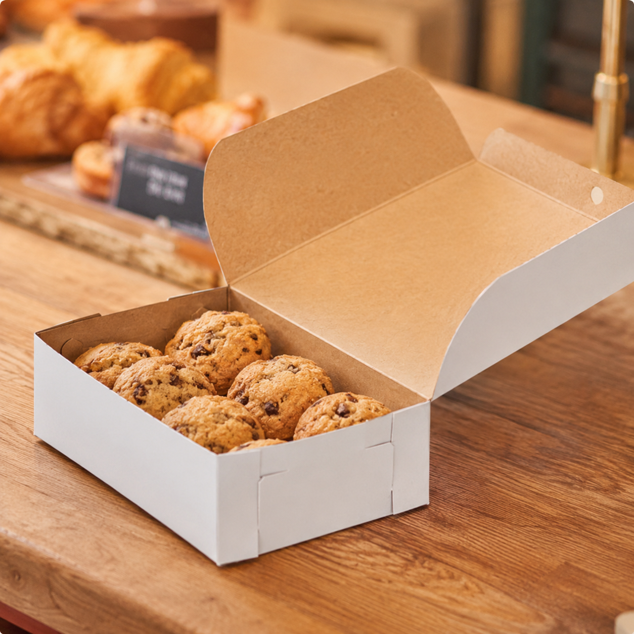 6" x 4 1/2" x 2 3/4" White Bakery Box - 250/Case