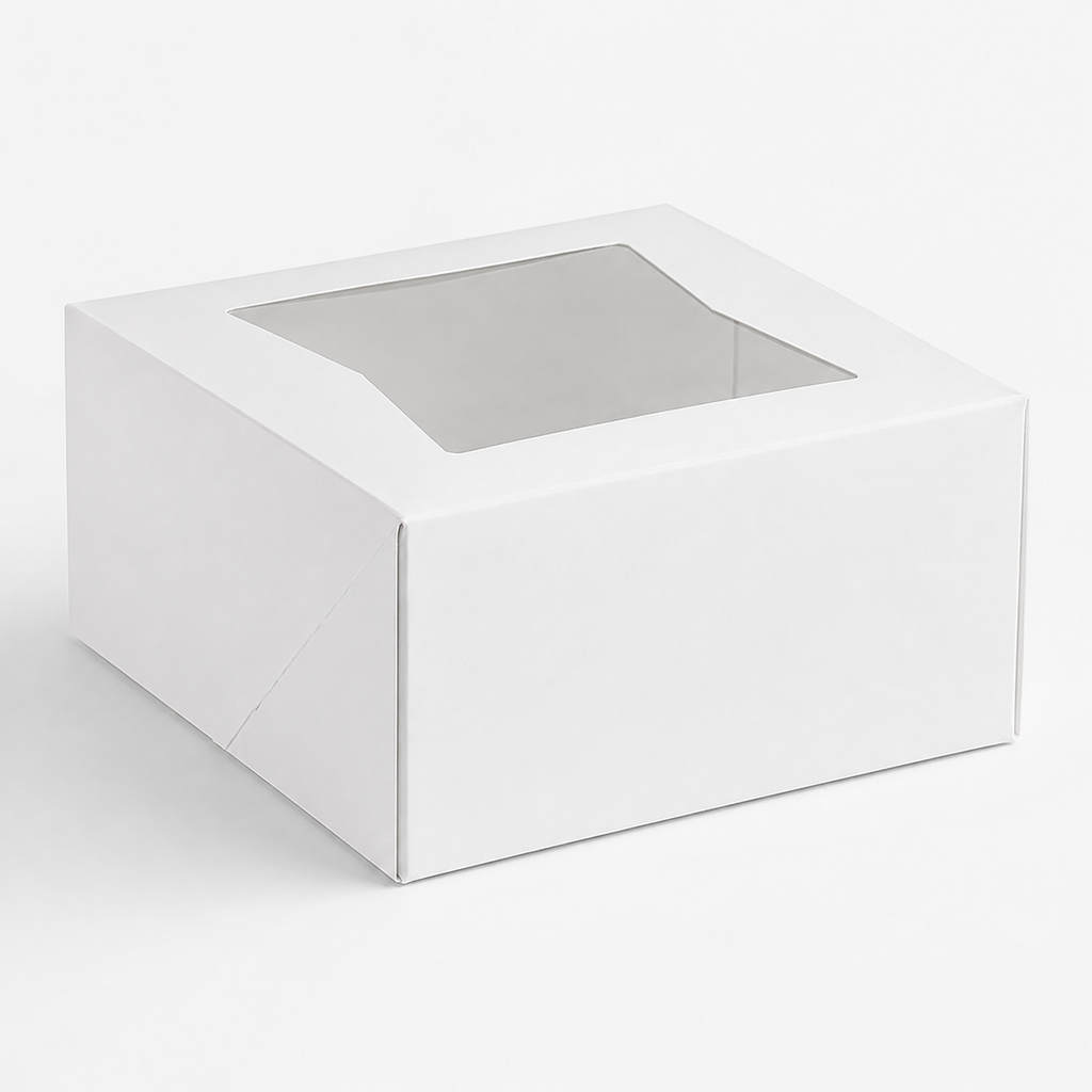 6" x 6" x 3" White Window Pie / Bakery Box / Cake Box - 200/Case