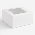 6" x 6" x 3" White Window Pie / Bakery Box / Cake Box - 200/Case