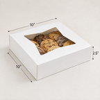 10" x 10" x 2 1/2" White Window Pie / Bakery Box / Cake Box - 200/Case