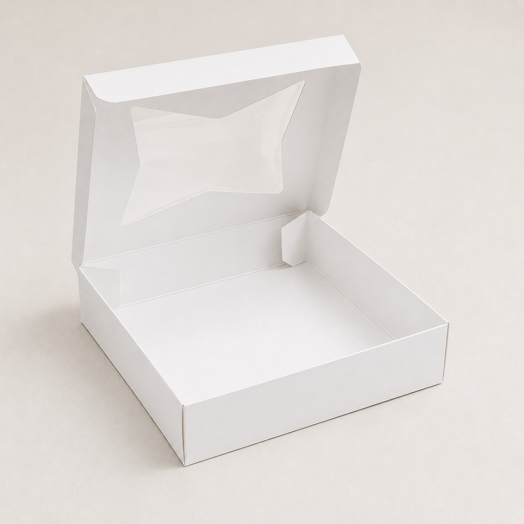 10" x 10" x 2 1/2" White Window Pie / Bakery Box / Cake Box - 200/Case
