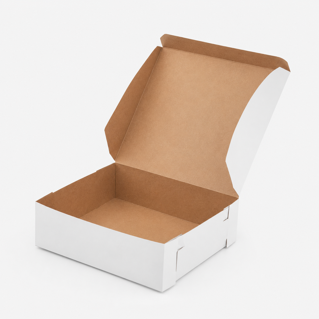 8" x 8" x 3" White Pie and Bakery Box - 250/Case product photo 3 for Long Island and NYC foodservice supplies