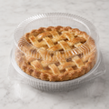 10" Clear Hinged Pie Clamshell Container Deep - 200/Case