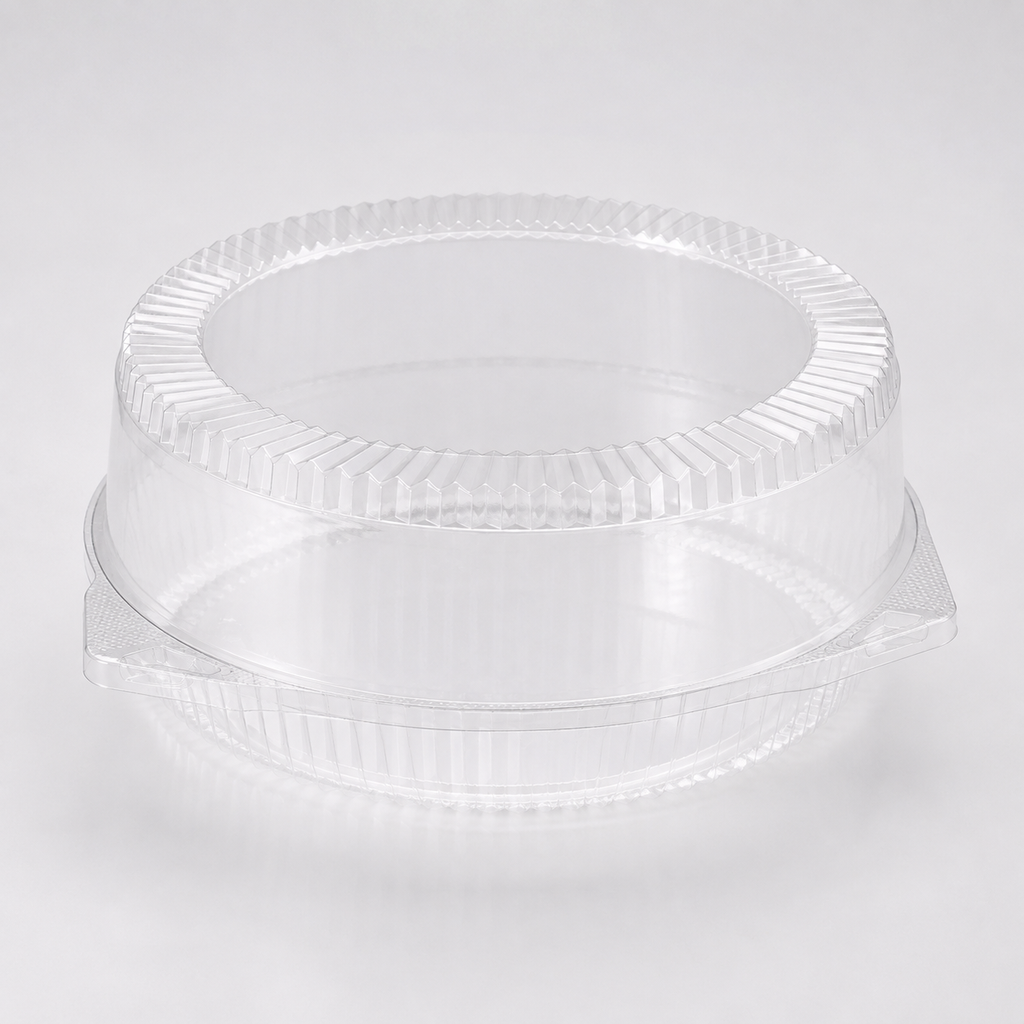 10" Clear Hinged Pie Clamshell Container Deep - 200/Case