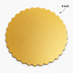 6" Gold Laminated Corrugated Cake Circle - 100/Case