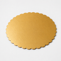 7" Gold Laminated Corrugated Cake Circle - 100/Case