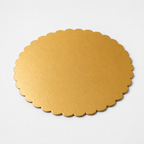 7" Gold Laminated Corrugated Cake Circle - 100/Case