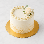 7" Gold Laminated Corrugated Cake Circle - 100/Case