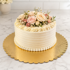12" Gold Laminated Corrugated Cake Circle - 100/Case