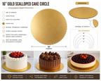 16" Gold Laminated Corrugated Cake Circle - 100/Case